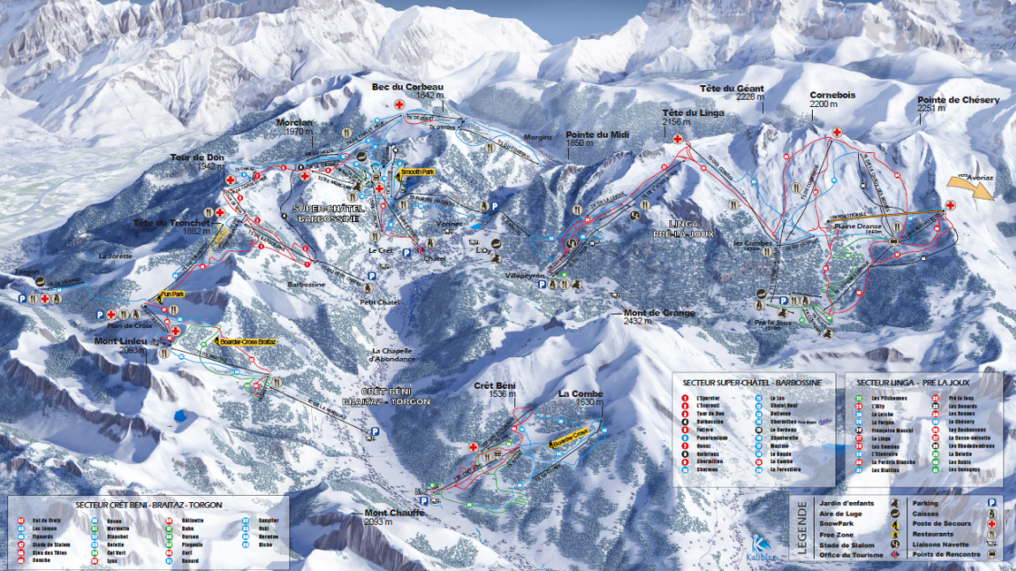 Piste map for Châtel