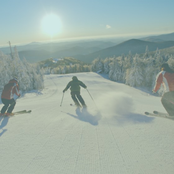 Sunset Skiing