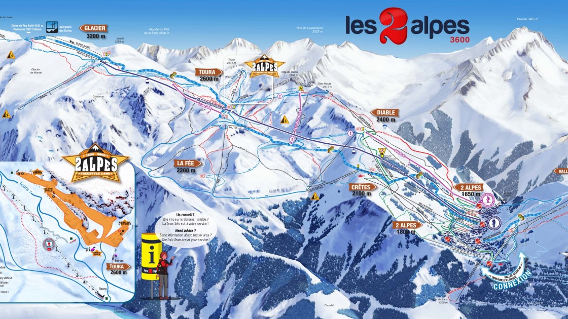Les Deux Alpes Piste Map