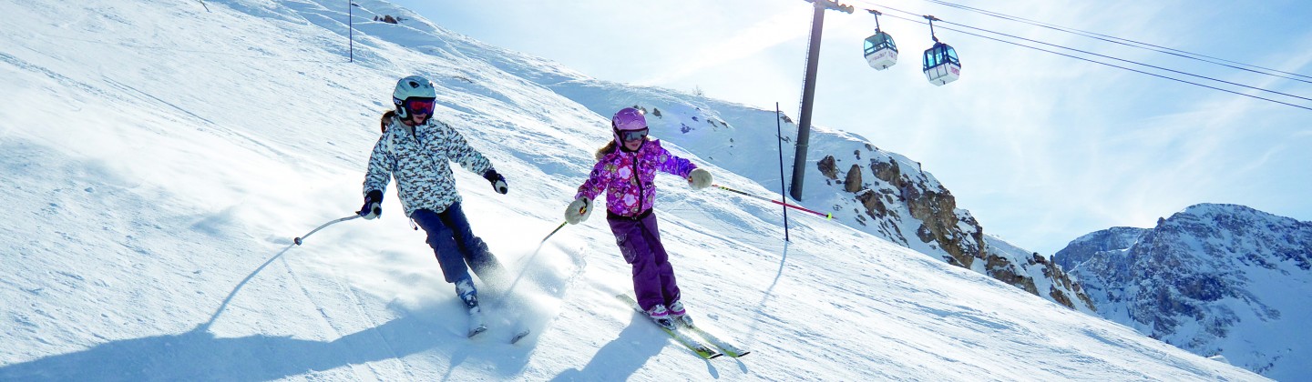 Students skiing in Tignes