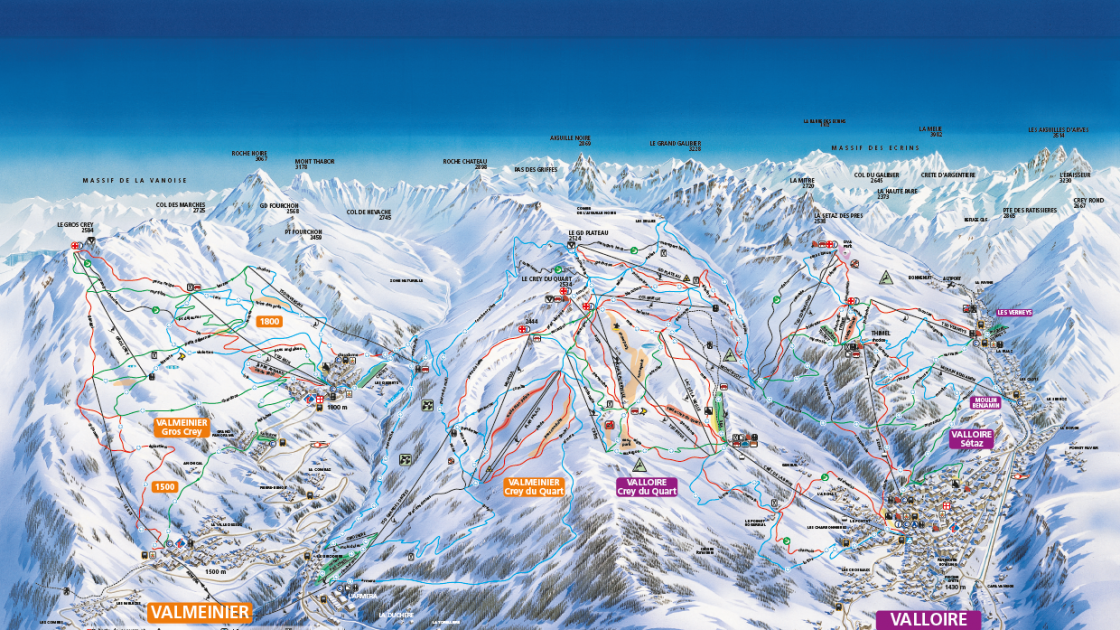 Valmeinier piste map