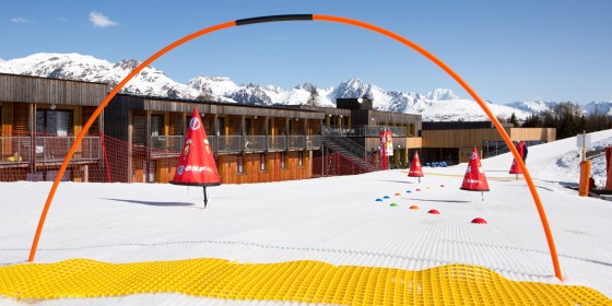 View to the Miléade Village Club in La Plagne, France