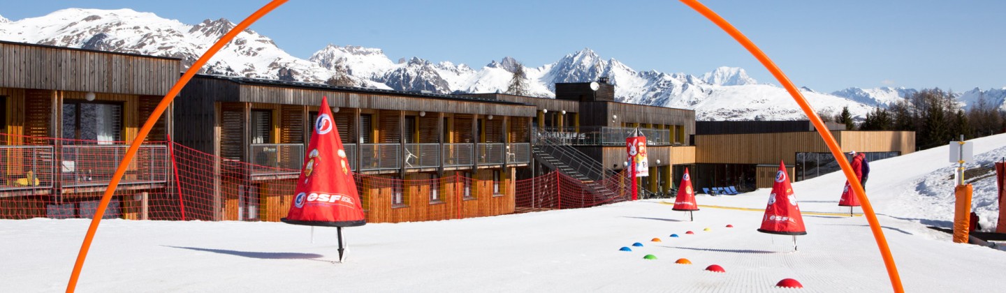 View to the Miléade Village Club, La Plagne