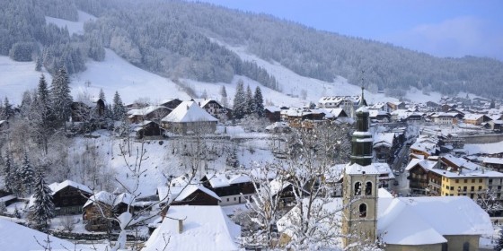 The Morzine ski resort in the Alps, France