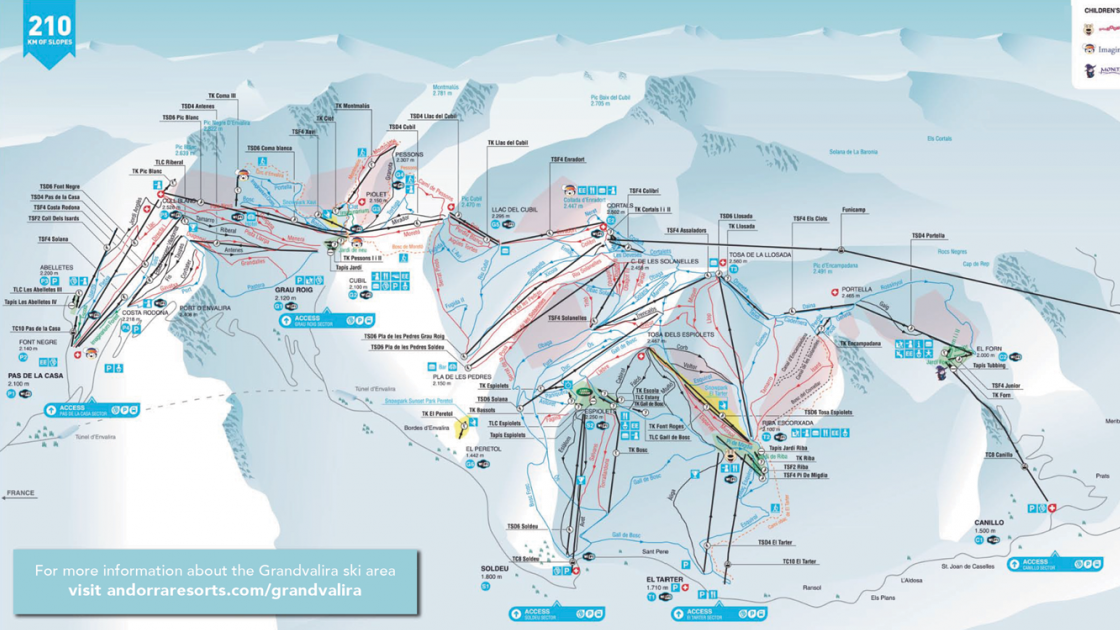 Grandvalira piste map