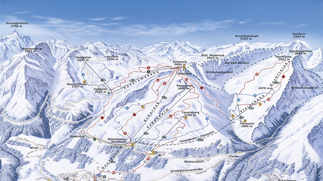 Grossglockner Heiligenblut piste map