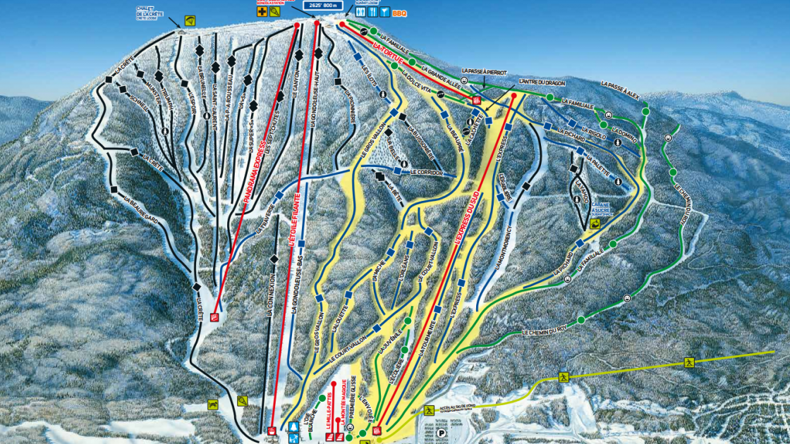 Mont Sainte Anne piste map