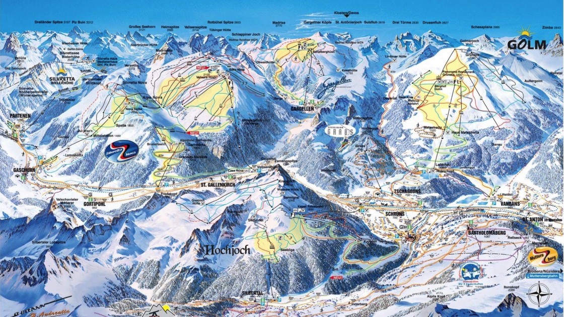 Montafon Valley piste map