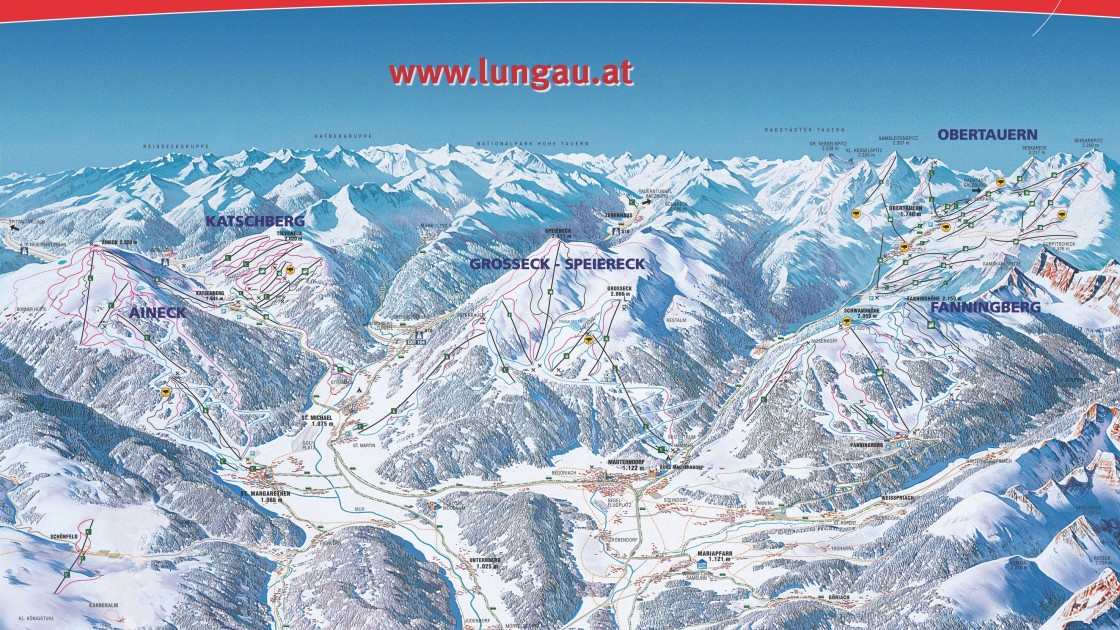 Oberlungau piste map