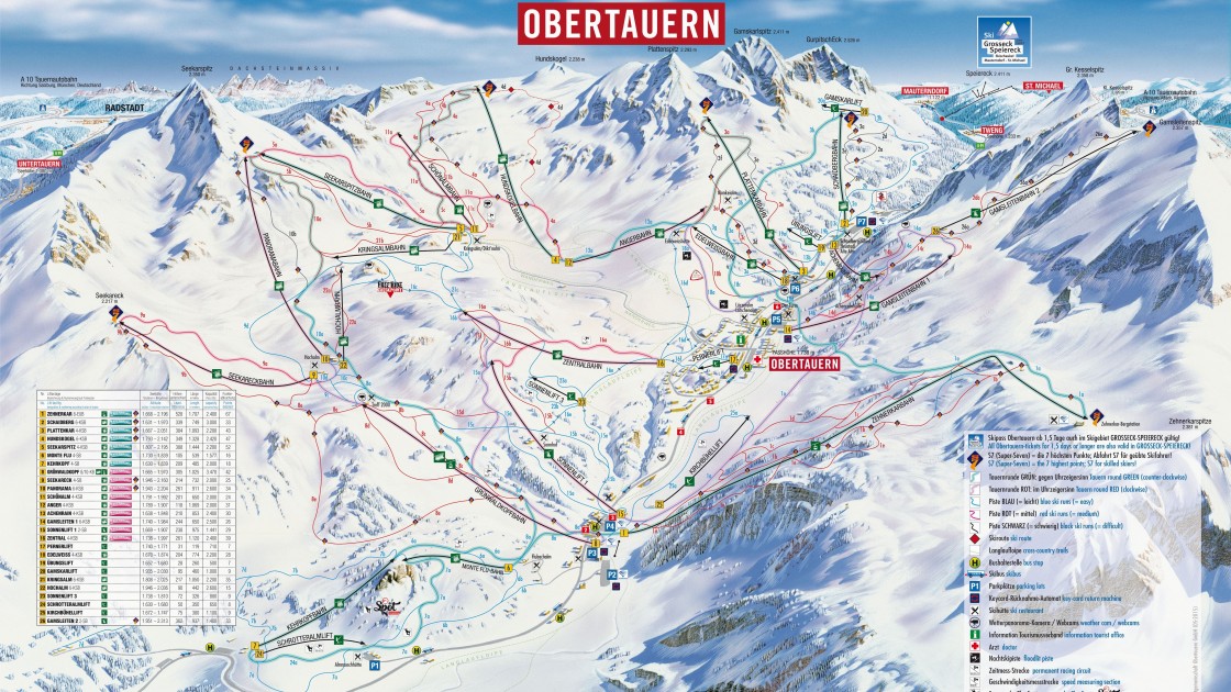 Obertauern piste map