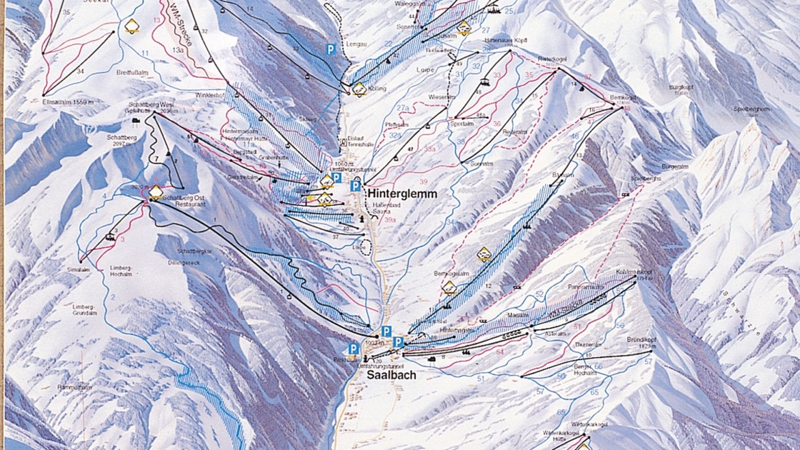 Saalbach piste map