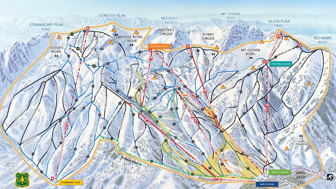 Snowbasin Trail Map