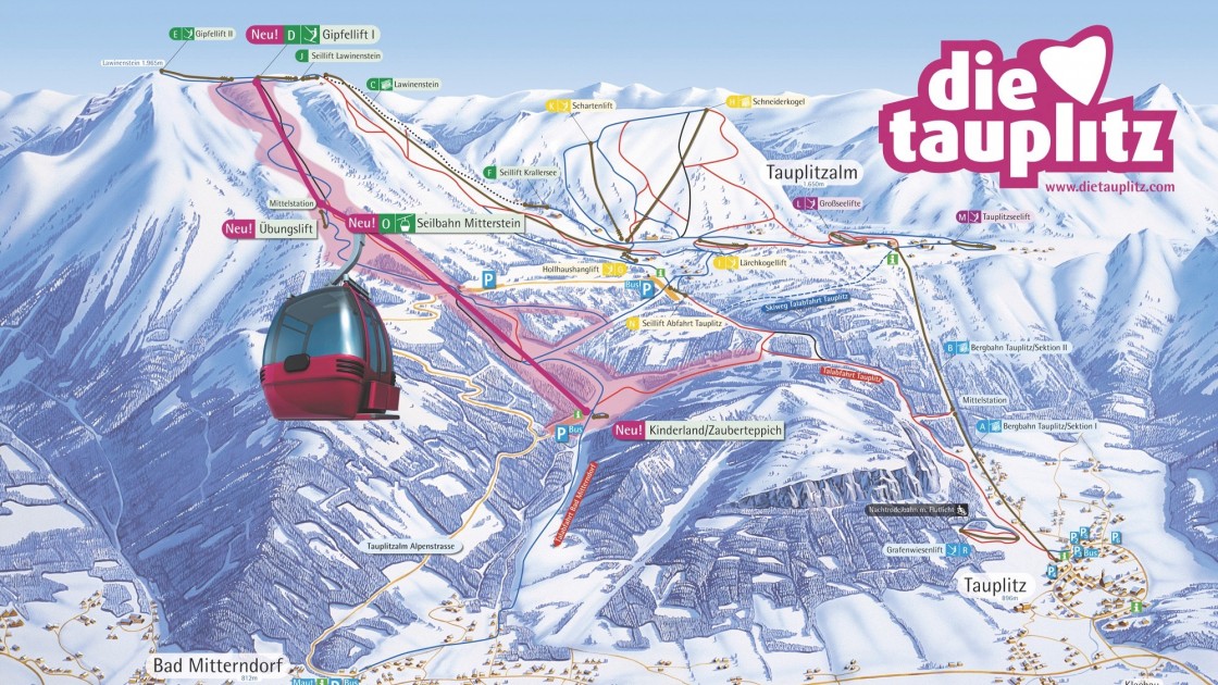 Tauplitz & Loser-Altaussee piste map