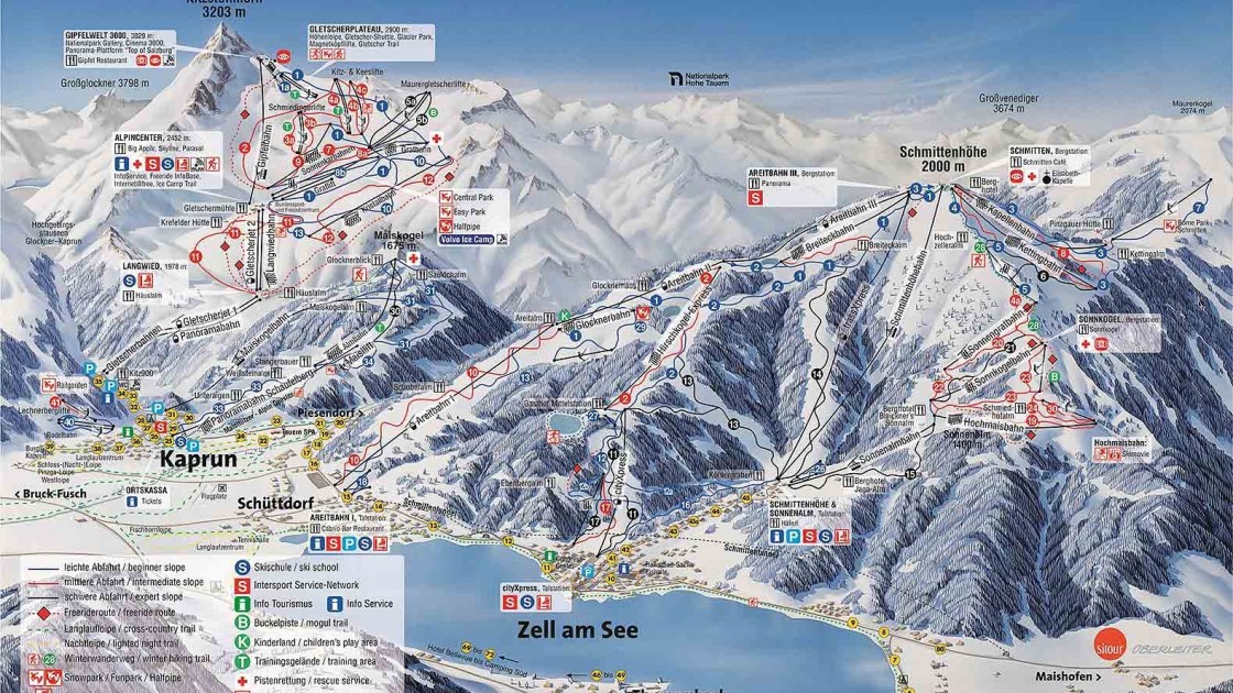 Zell am See piste map