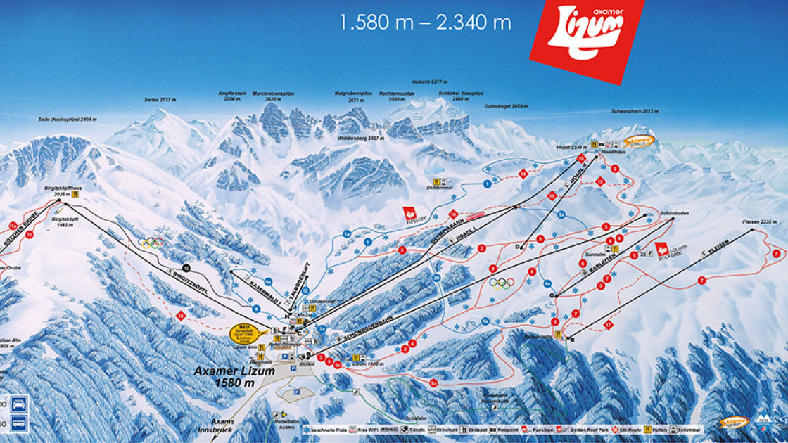 Axamer lizum piste map