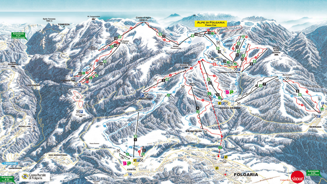 Folgaria piste map | Italy