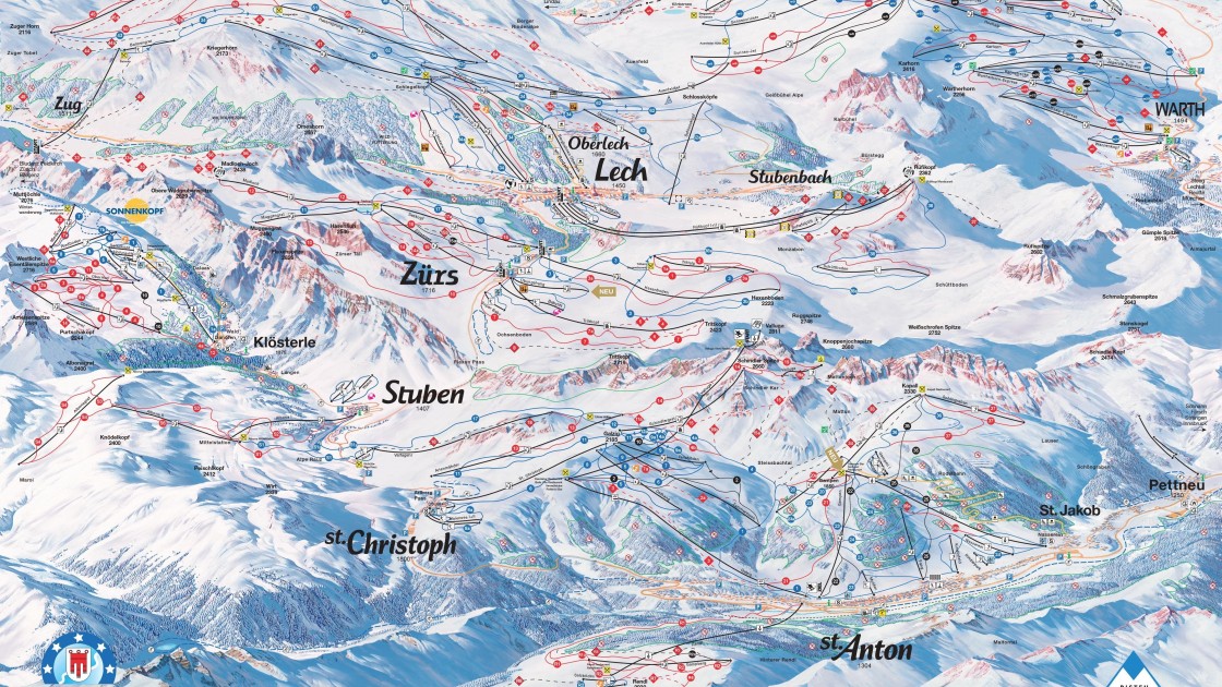 St Anton am Alberg piste map