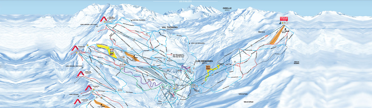 Snippet of Three Valleys Piste