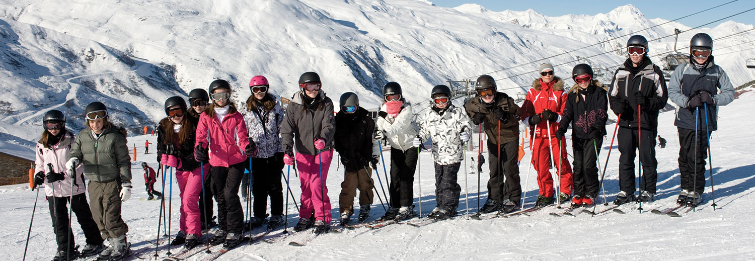 School ski trip in Les Menuires