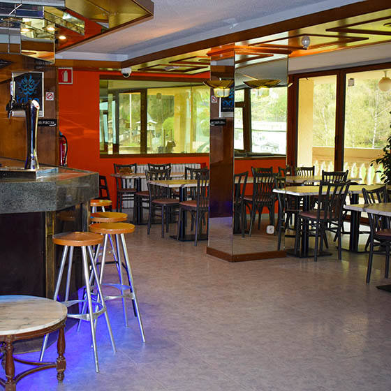 The bar area at the Hotel Victoria, Andorra