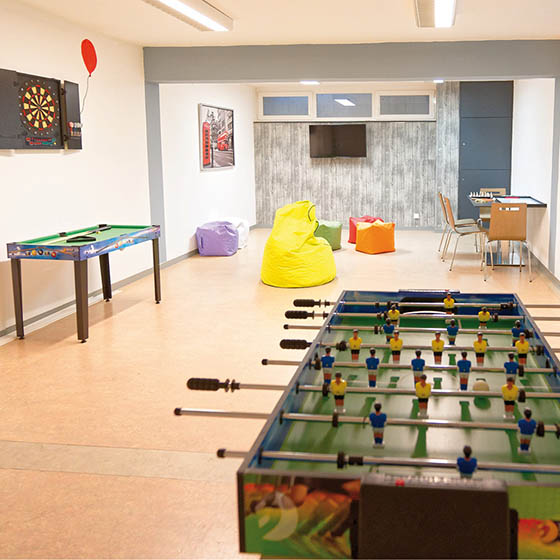 The Games room at Jugendhaus Villach hotel, Gerlitzen