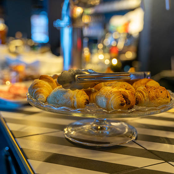 Breakfast at the ho36 in La Plagne, France