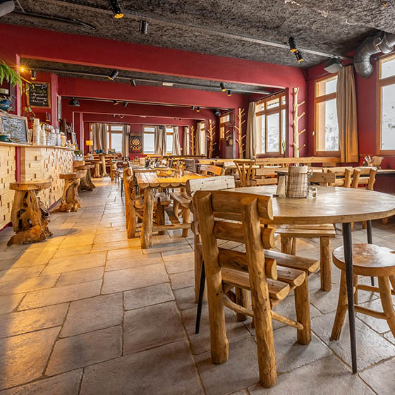 Dining room at the HO36 Les Menuires in the French Alps