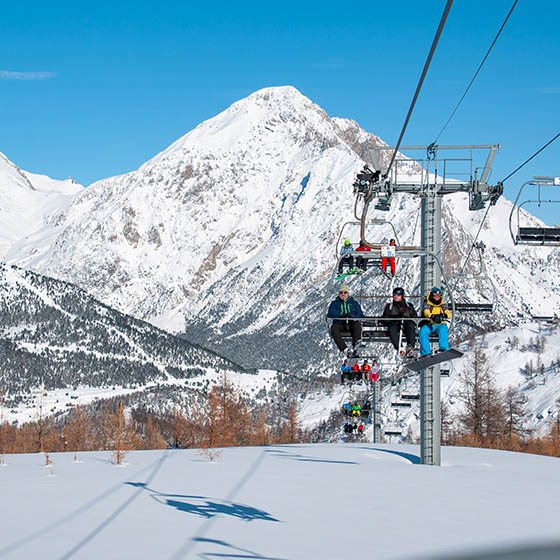 Chairlift in Montgenevre resort