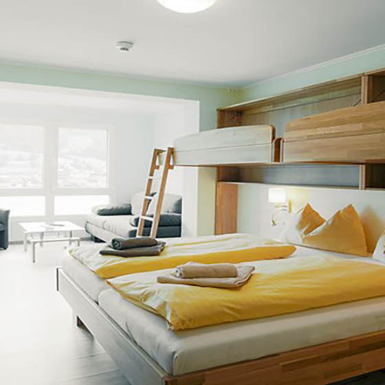 Bedroom at the Pension Muhlbacherhof