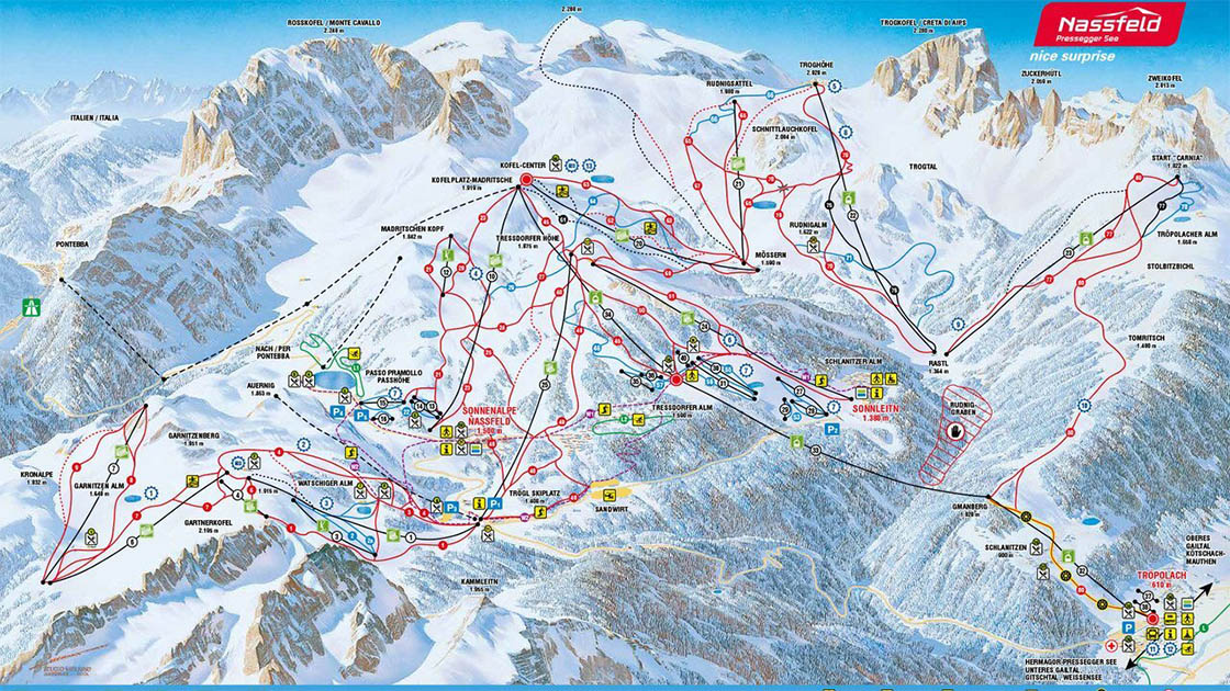 Nassfeld Piste Map