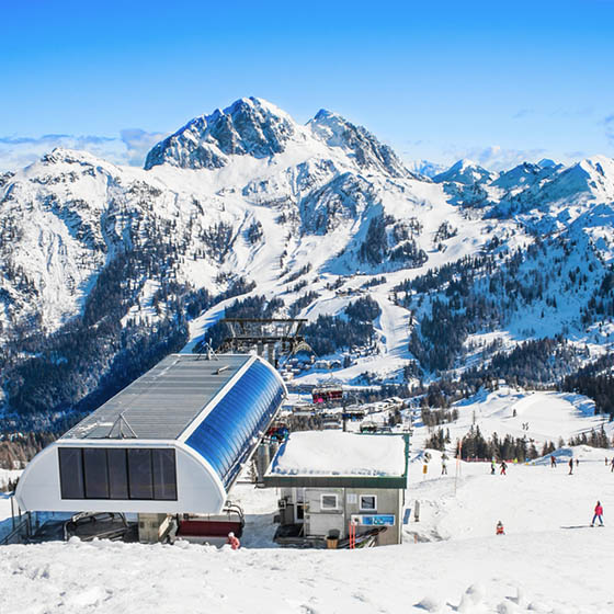 Nassfeld ski resort in Austria