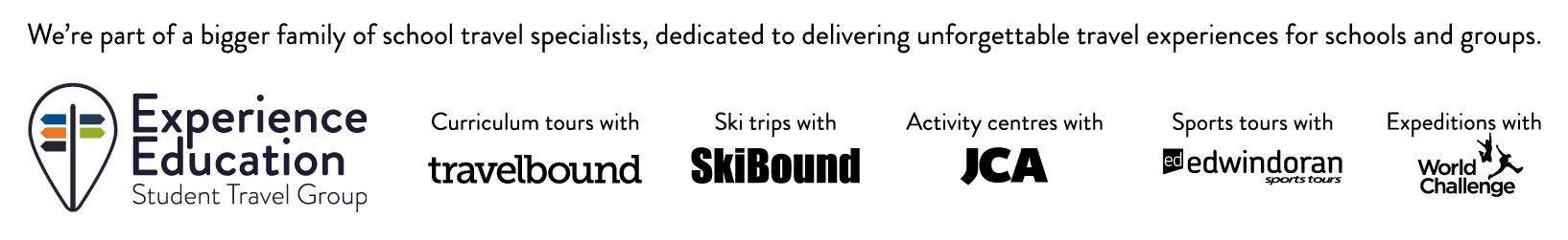 The Experience Education Student Group brands logos