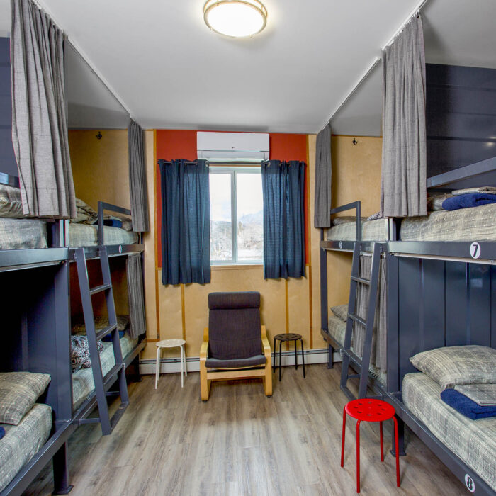 Multi-bedded room at Jasper Downtown Hostel in Canada