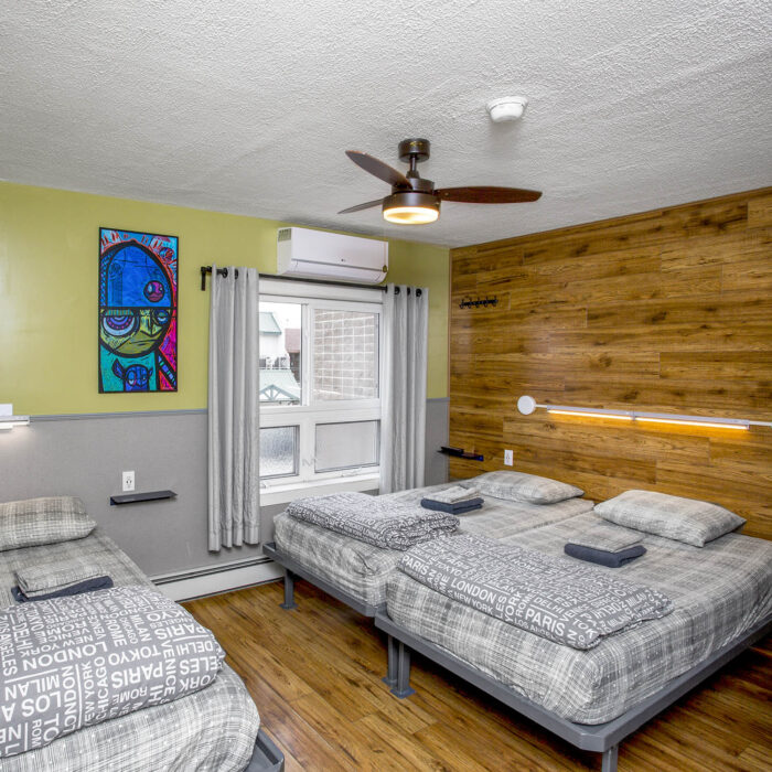 Bedroom at Jasper Downtown Hostel in Canada