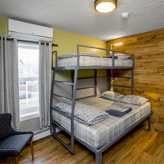 Bedroom at Jasper Downtown Hostel in Canada