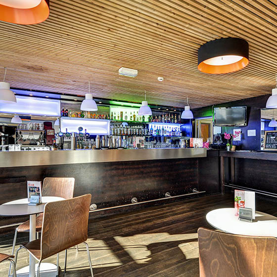 Bar at the Mileade in La Plagne, France