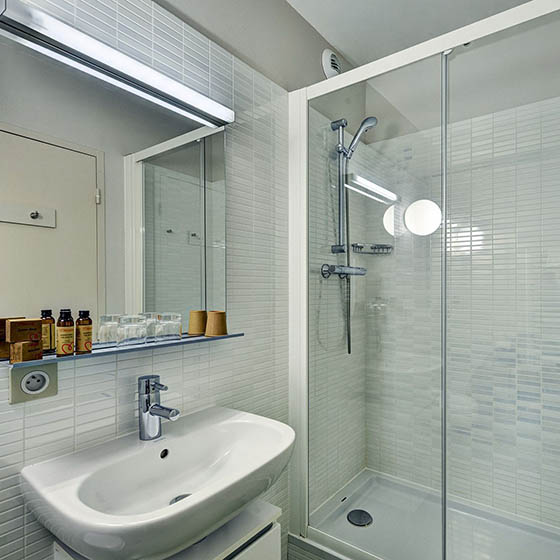 Bathroom at the Mileade in La Plagne, France