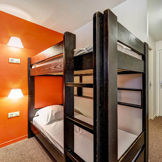 Bedroom at the Mileade in La Plagne, France