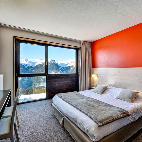 Bedroom at the Mileade in La Plagne, France