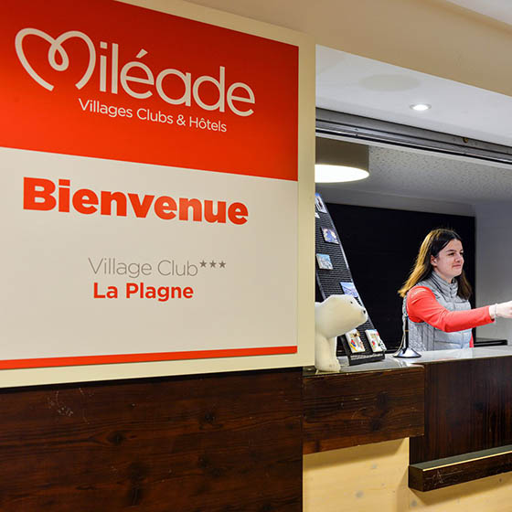 Reception at the Mileade in La Plagne, France