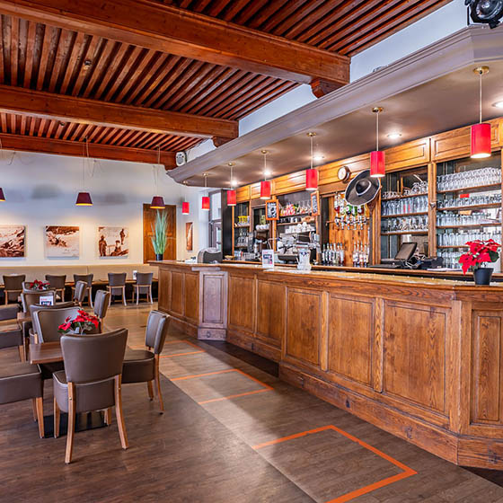 Bar at the Mileade in Pralognan, France