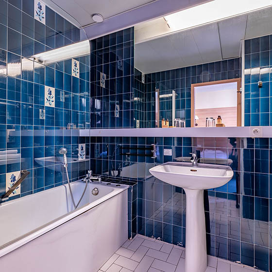 Bathroom at the Mileade in Pralognan, France