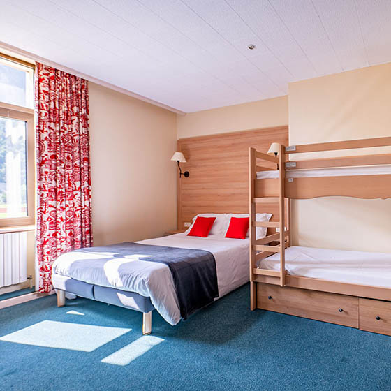 Bedroom at the Mileade in Pralognan, France