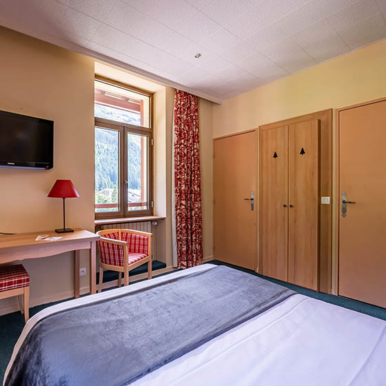 Bedroom at the Mileade in Pralognan, France