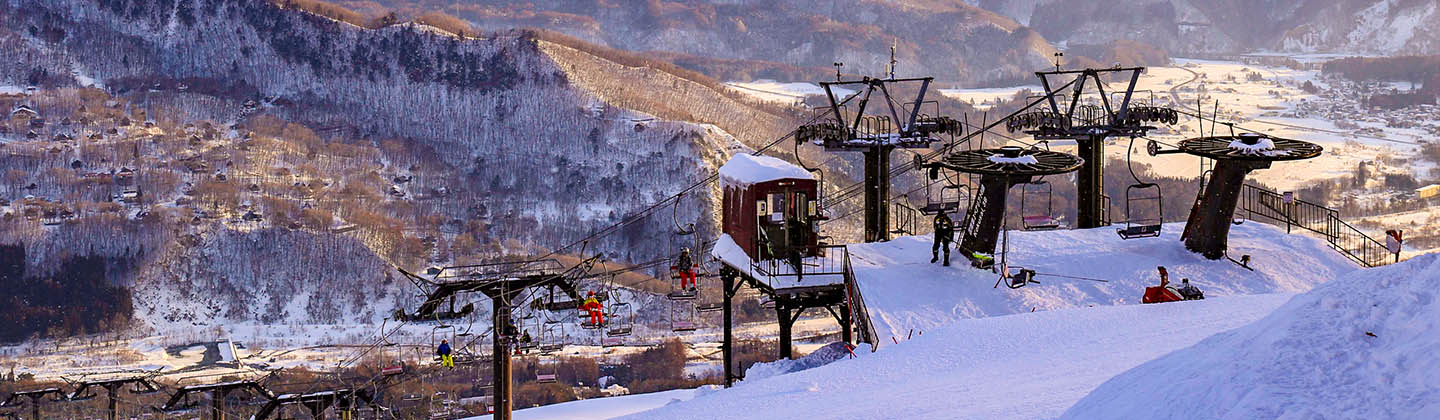Aerial view of Hakuba Valley in Japan