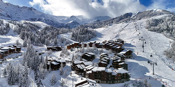 Valmorel ski resort in France