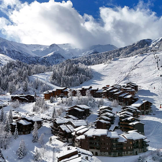 Valmorel ski resort in France