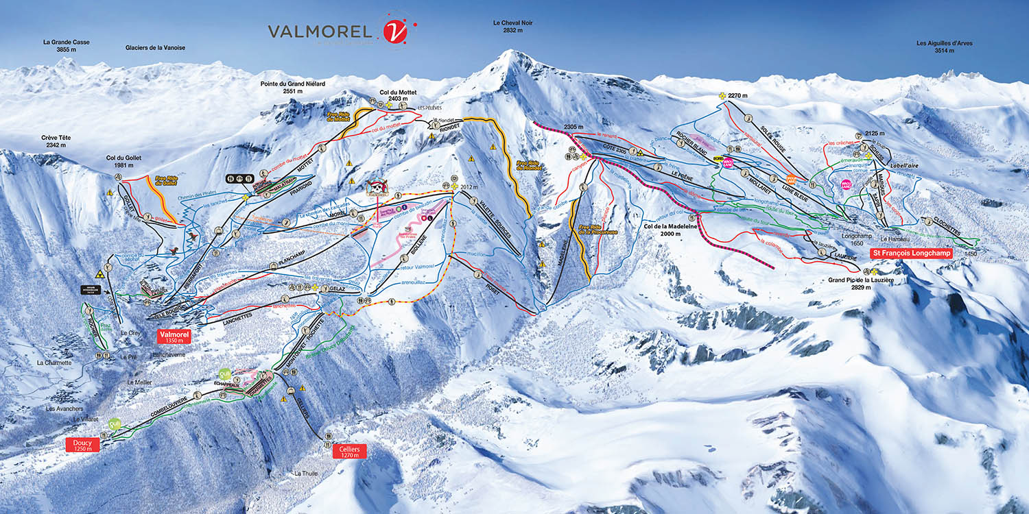 Valmorel piste map