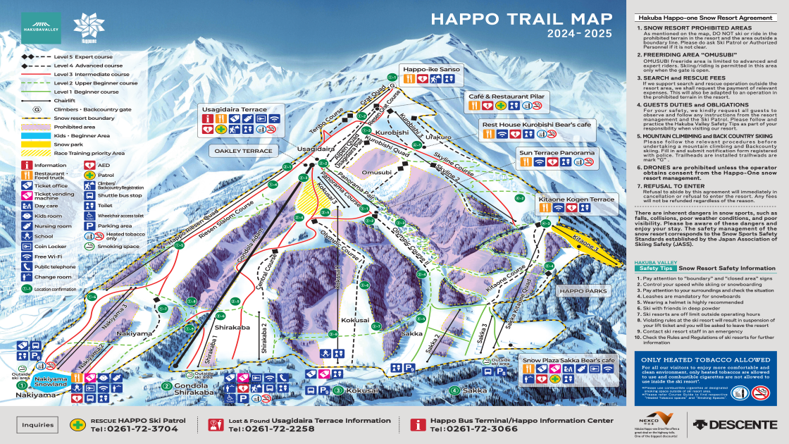 Piste map for Happo One