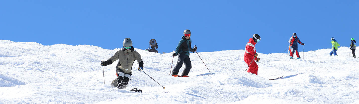 Skiers in Japan
